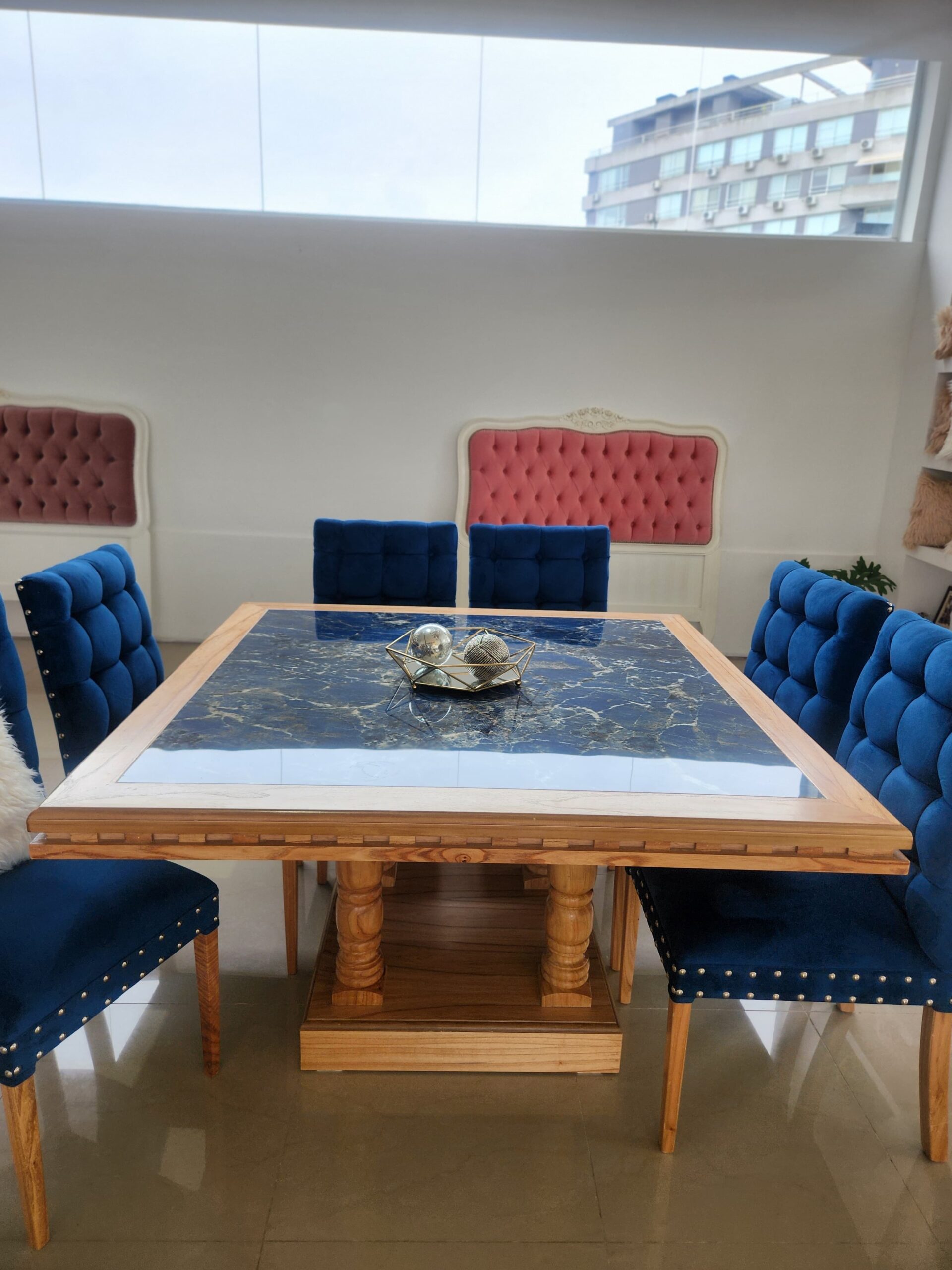MESA BARCELONA CON PORCELANATO 140 x 140 - Imagen 5